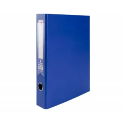 Carpeta anillas carton forrado Liderpapel Paper Coat Documenta lomo 60 mm azul