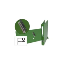Carpeta anillas carton forrado Liderpapel Paper Coat Documenta lomo 40 mm verde