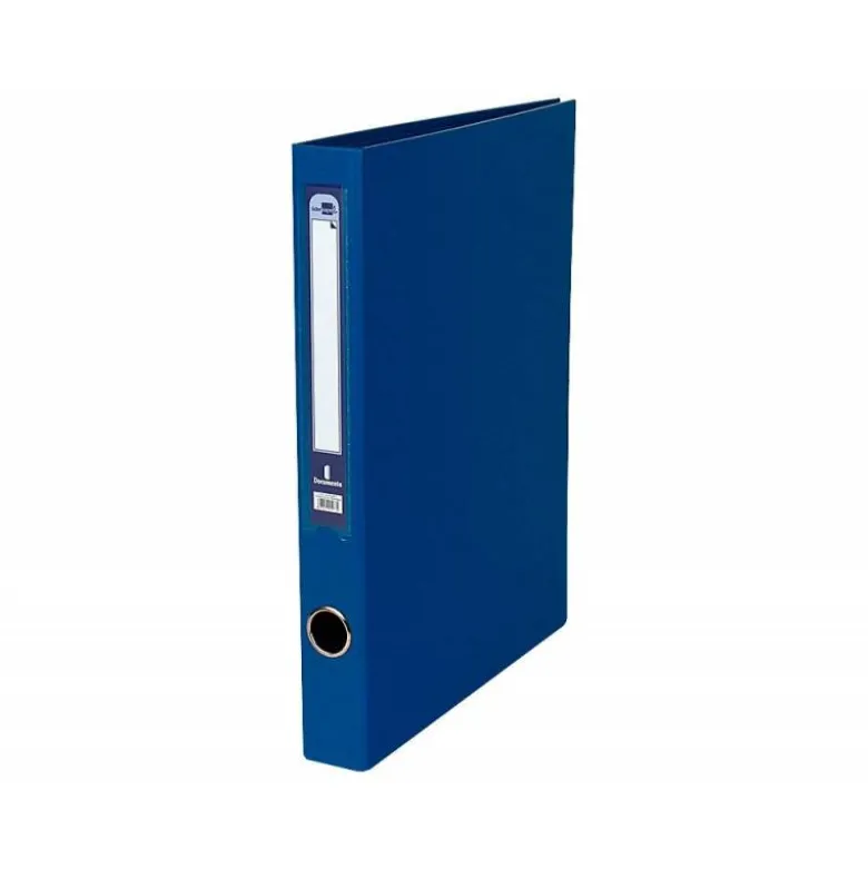 Carpeta anillas carton forrado Liderpapel Paper Coat Documenta lomo 40 mm azul