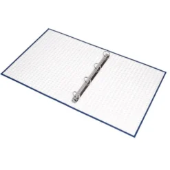 Carpeta 4 anillas carton forrado Liderpapel Paper Coat lomo 60 mm azul
