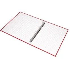 Carpeta 4 anillas carton forrado Liderpapel Paper Coat lomo 40 mm rojo