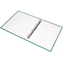 Carpeta 4 anillas carton forrado Liderpapel Paper Coat lomo 40 mm verde