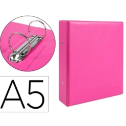 Carpeta 2 Anillas Liderpapel A5 Color Fucsia 40 mm