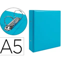 Carpeta 2 Anillas Liderpapel A5 Color Azul 40 mm