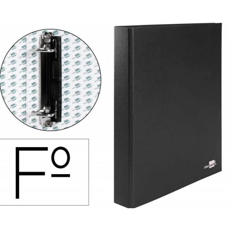 Carpeta 2anillas 25mm Folio marca Liderpapel Negro