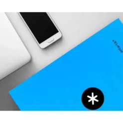 Carpeta 4 anillas 25mm Liderpapel Antartik A4 color azul carton forrado