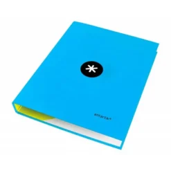 Carpeta 4 anillas 25mm Liderpapel Antartik A4 color azul carton forrado