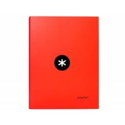 Carpeta 4 anillas 25mm Liderpapel Antartik A4 color rojo carton forrado