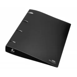 CARPETA 4 ANILLAS 40 MM LIDERPAPEL DIN A4 COLOR NEGRO POLIPROPILENO
