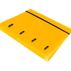 CARPETA 4 ANILLAS 25 MM LIDERPAPEL DIN A4 COLOR AMARILLO POLIPROPILENO