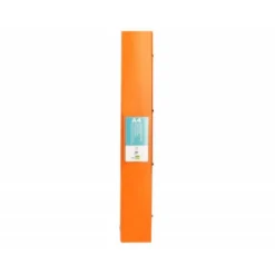 CARPETA 4 ANILLAS 40 MM LIDERPAPEL DIN A4 COLOR NARANJA POLIPROPILENO