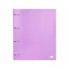CARPETA 4 ANILLAS 40 MM LIDERPAPEL DIN A4 COLOR ROSA POLIPROPILENO