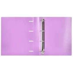 CARPETA 4 ANILLAS 40 MM LIDERPAPEL DIN A4 COLOR ROSA POLIPROPILENO
