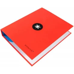 Carpeta 4 anillas 40mm Liderpapel Antartik A4 color rojo carton forrado