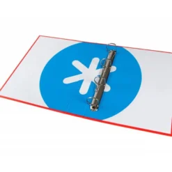 Carpeta 4 anillas 40mm Liderpapel Antartik A4 color rojo carton forrado