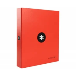 Carpeta 4 anillas 40mm Liderpapel Antartik A4 color rojo carton forrado