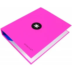 Carpeta 4 anillas 40 mm Liderpapel Antartik A4 color rosa carton forrado