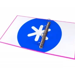 Carpeta 4 anillas 40 mm Liderpapel Antartik A4 color rosa carton forrado