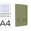 CARPETA 4 ANILLAS OXFORD EUROPEANBINDER LIVE&GO TAPA POLIFOAM DIN A4 + RECAMBIO 120 HOJAS CUADRO 5 MM VERDE