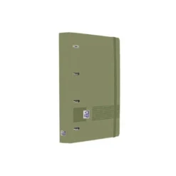 CARPETA 4 ANILLAS OXFORD EUROPEANBINDER LIVE&GO TAPA POLIFOAM DIN A4 + RECAMBIO 120 HOJAS CUADRO 5 MM VERDE