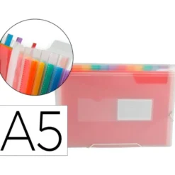 Carpeta Beautone clasificadora con fuelle polipropileno Din-A5 Spectrafile