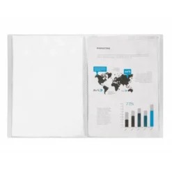 Carpeta Beautone escaparate de 60 fundas fijas Din A4 transparente