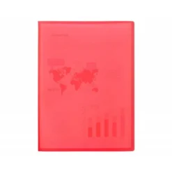 Carpeta Beautone escaparate de 60 fundas fijas Din A4 color rojo