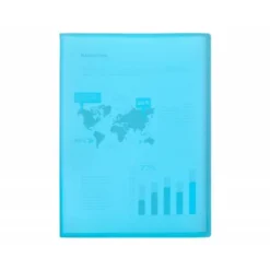 Carpeta Beautone escaparate de 60 fundas fijas Din a4 azul