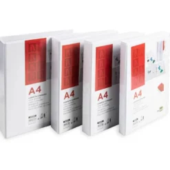 Carpeta canguro de 2 anillas Liderpapel Din A4 blanca