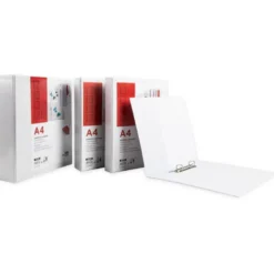 Carpeta canguro de 2 anillas Liderpapel Din A4 blanca