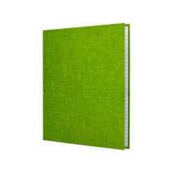 Carpeta carton forrado 4 anillas Liderpapel Paper Coat lomo 40 mm folio verde