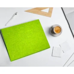 Carpeta carton forrado 4 anillas Liderpapel Paper Coat lomo 40 mm folio verde