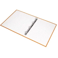 Carpeta carton forrado 4 anillas Liderpapel Paper Coat lomo 40 mm folio naranja
