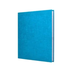 Carpeta carton forrado 4 anillas Liderpapel Paper Coat lomo 40 mm folio celeste