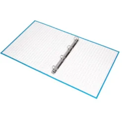 Carpeta carton forrado 4 anillas Liderpapel Paper Coat lomo 40 mm folio celeste