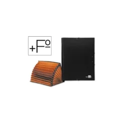 Carpeta clasificadora carton Paper Coat Liderpapel Folio negro