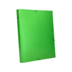 Carpeta clasificadora carton gomas Paper Coat Liderpapel verde