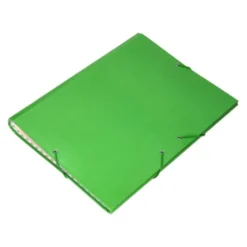 Carpeta clasificadora carton gomas Paper Coat Liderpapel verde