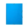 Carpeta clasificadora carton gomas Paper Coat Liderpapel celeste