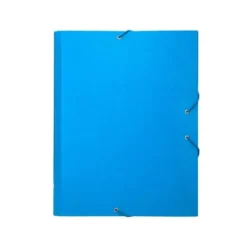 Carpeta clasificadora carton gomas Paper Coat Liderpapel celeste