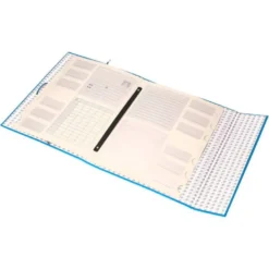 Carpeta clasificadora carton gomas Paper Coat Liderpapel celeste
