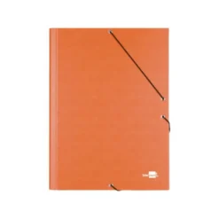Carpeta clasificadora carton gomas Paper Coat Liderpapel naranja