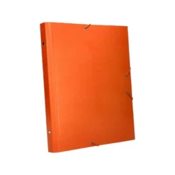 Carpeta clasificadora carton gomas Paper Coat Liderpapel naranja