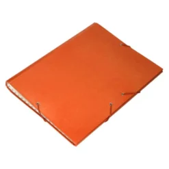 Carpeta clasificadora carton gomas Paper Coat Liderpapel naranja