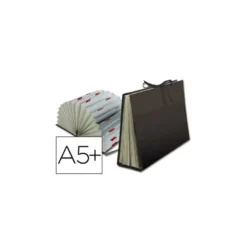 Carpeta clasificadora cuarto carton Liderpapel negro
