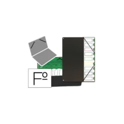 Carpeta clasificadora de plastico Pardo negro