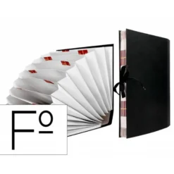 Carpeta clasificadora folio carton Liderpapel negro