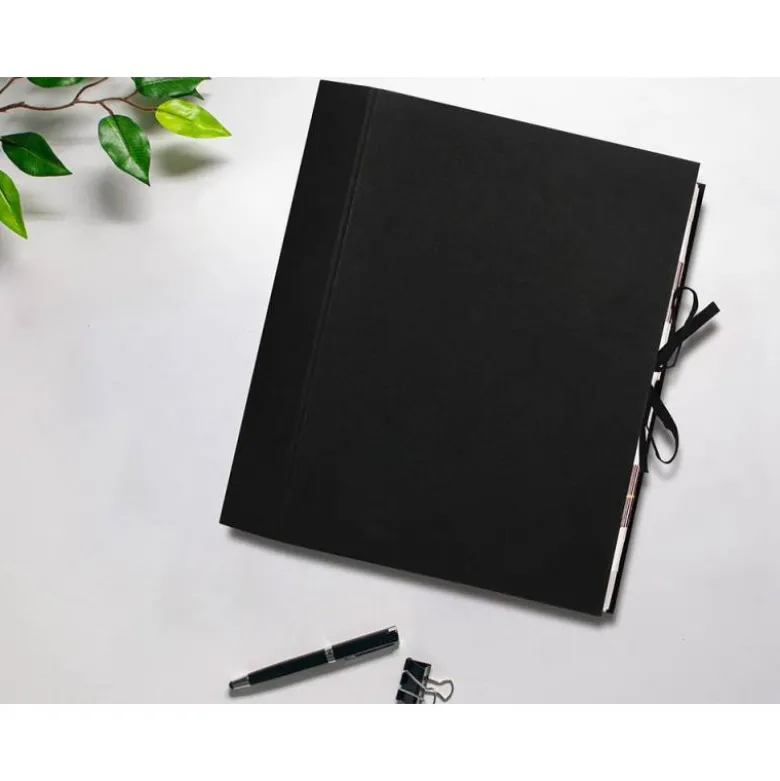 Carpeta clasificadora folio carton Liderpapel negro