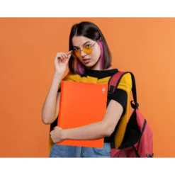 Carpeta clasificadora fuelle Liderpapel DIN A4 poliporpileno 13 departamentos color naranja