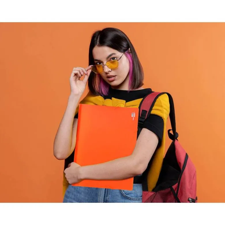 Carpeta clasificadora fuelle Liderpapel DIN A4 poliporpileno 13 departamentos color naranja